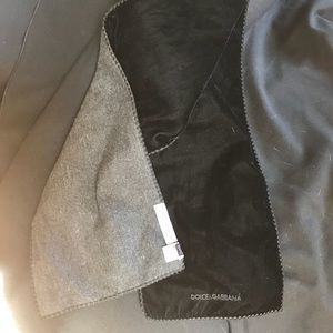 Dolce and Gabbana velvet and wool scarf